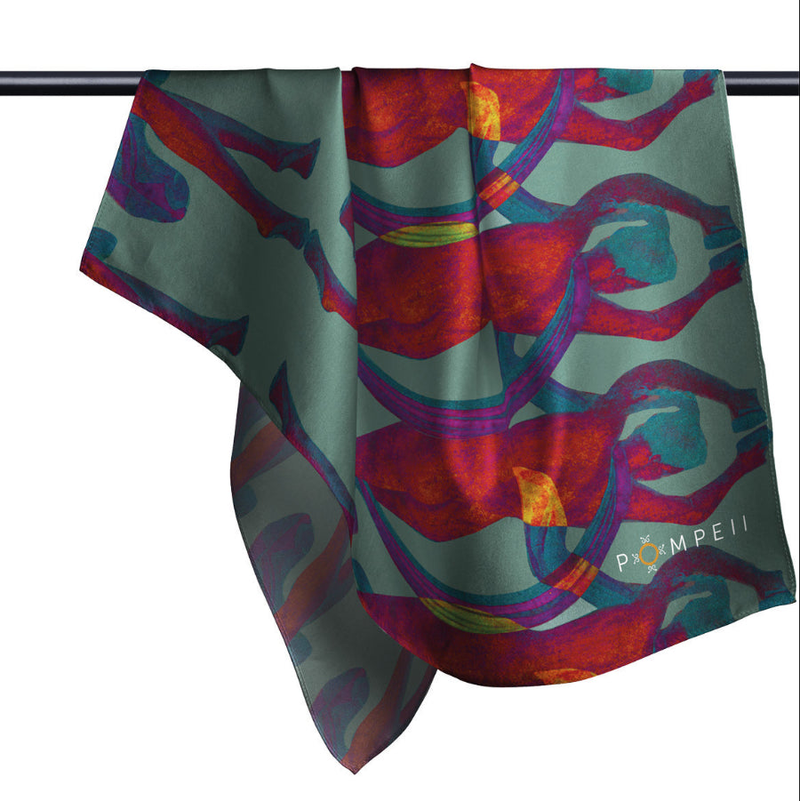 Foulard in viscosa con particolare megalografia villa dei Misteri