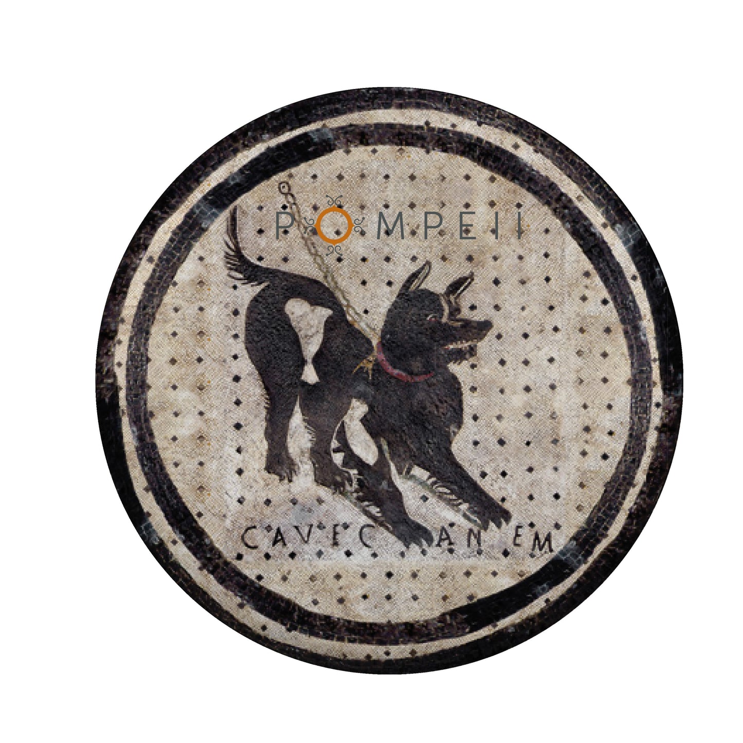 Spilla con particolare Cave canem