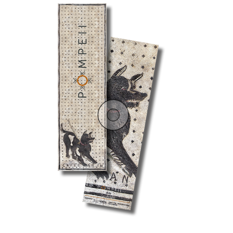 Segnalibro con particolare mosaico Cave canem