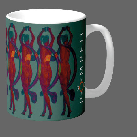 Tazza in ceramica con particolare megalografia della villa dei Misteri