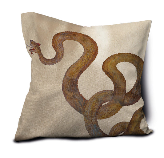 Cuscino con riproduzione serpente agathodemone