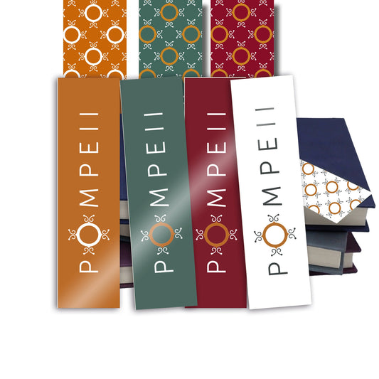 Segnalibro plastificato con logo del Parco archeologico di Pompei