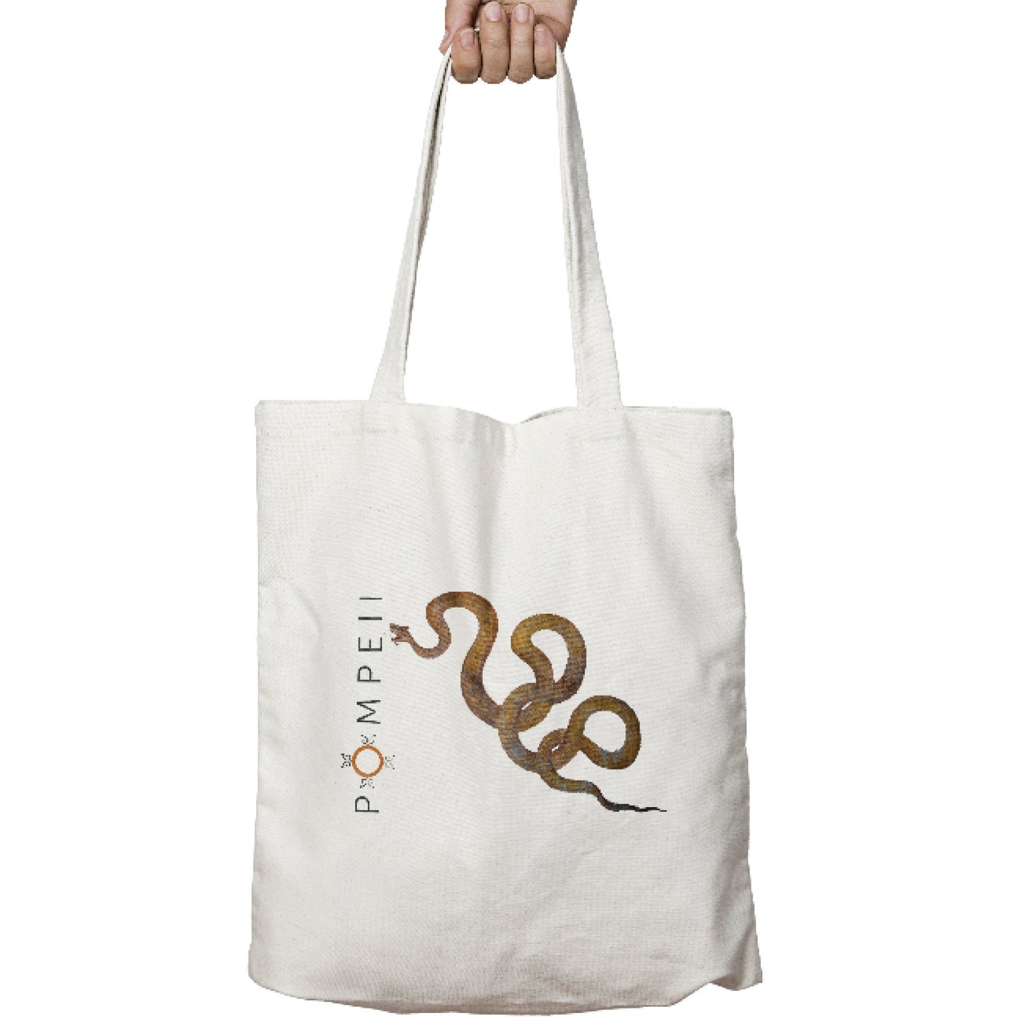 Shopping bag con riproduzione serpente agathodemone