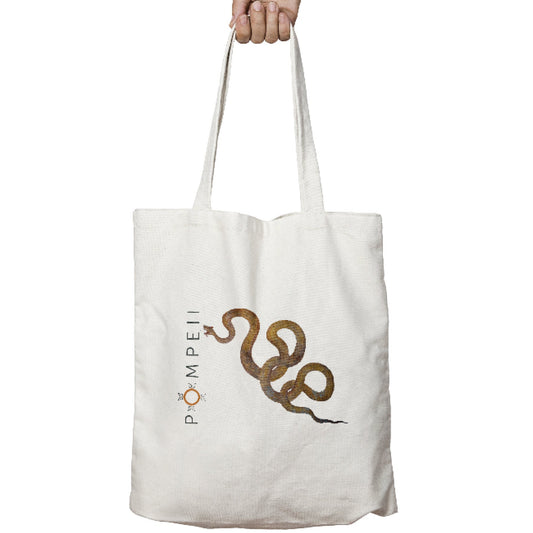 Shopping bag con riproduzione serpente agathodemone