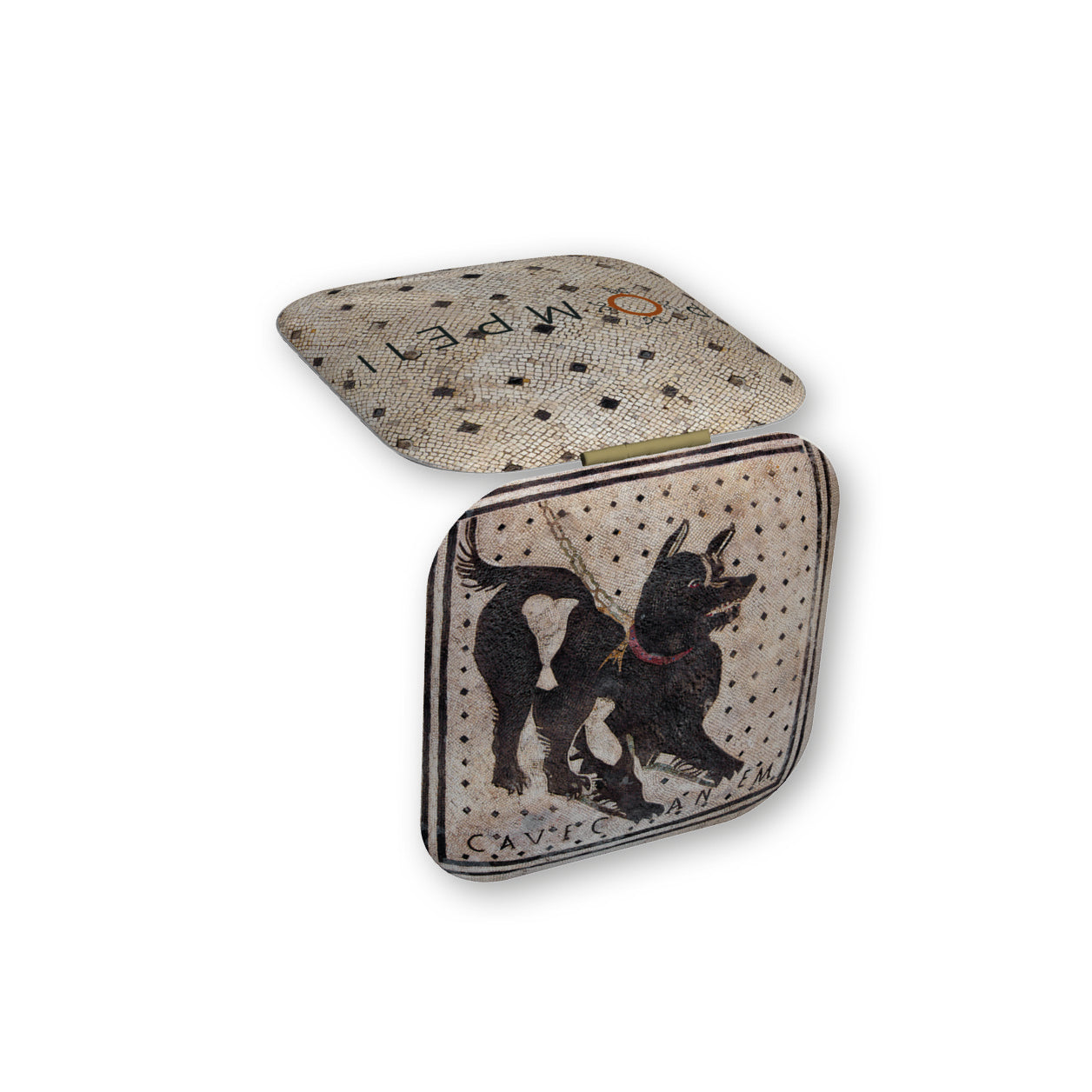 Specchietto con particolare mosaico Cave canem